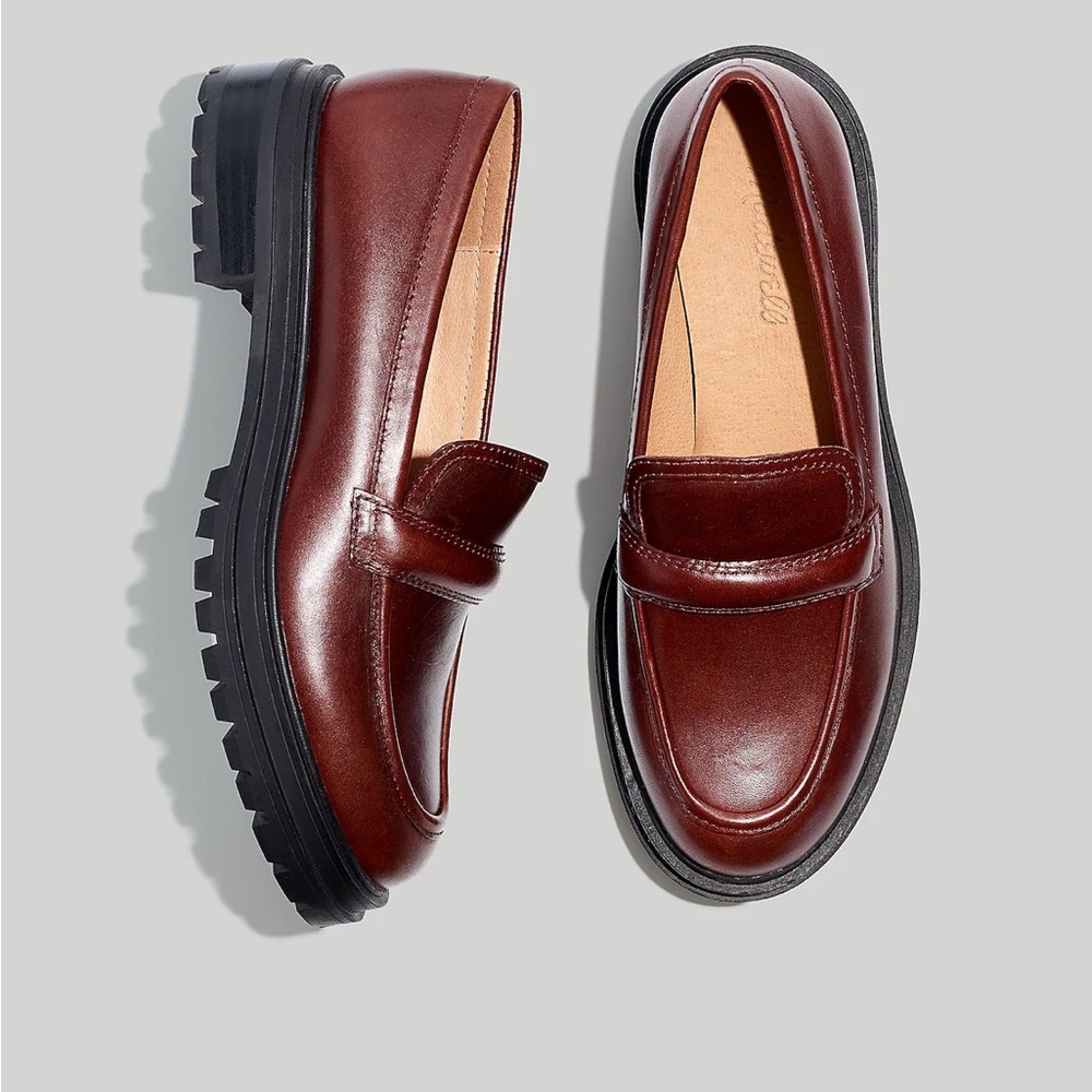 NIB Madewell Bradley Lugsole Loafer in Leather
